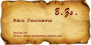 Bács Zsuzsanna névjegykártya