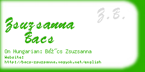 zsuzsanna bacs business card